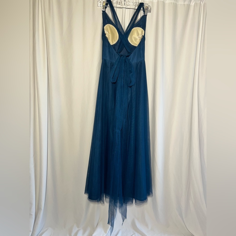 Anthropologie Hitherto Zaria Saphire Dress | 6 - Picture 6 of 16